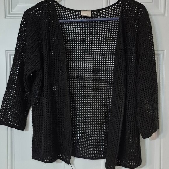 Loose knit wrap, open front, 3/4 sleeves. Large - Picture 1 of 4